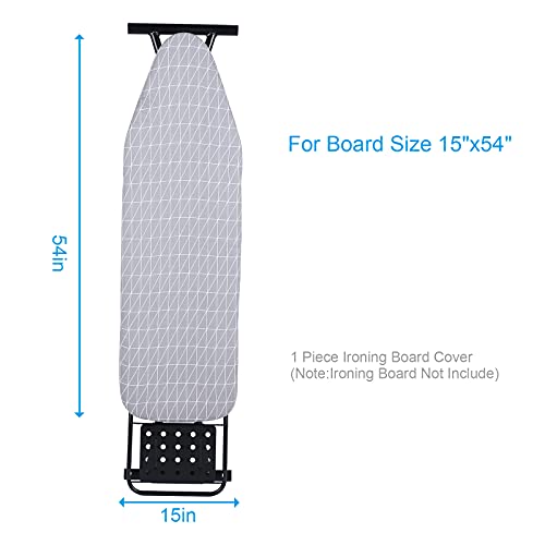 BNDX Ironing Board Cover with Padding Grey Grid Eucalyptus Color