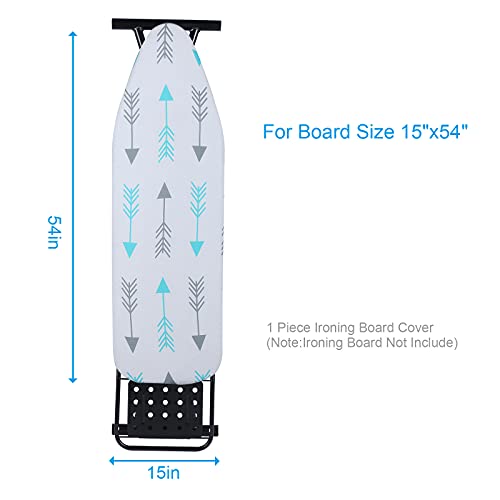 BNDX Ironing Board Cover Grey Arrows Teal Color